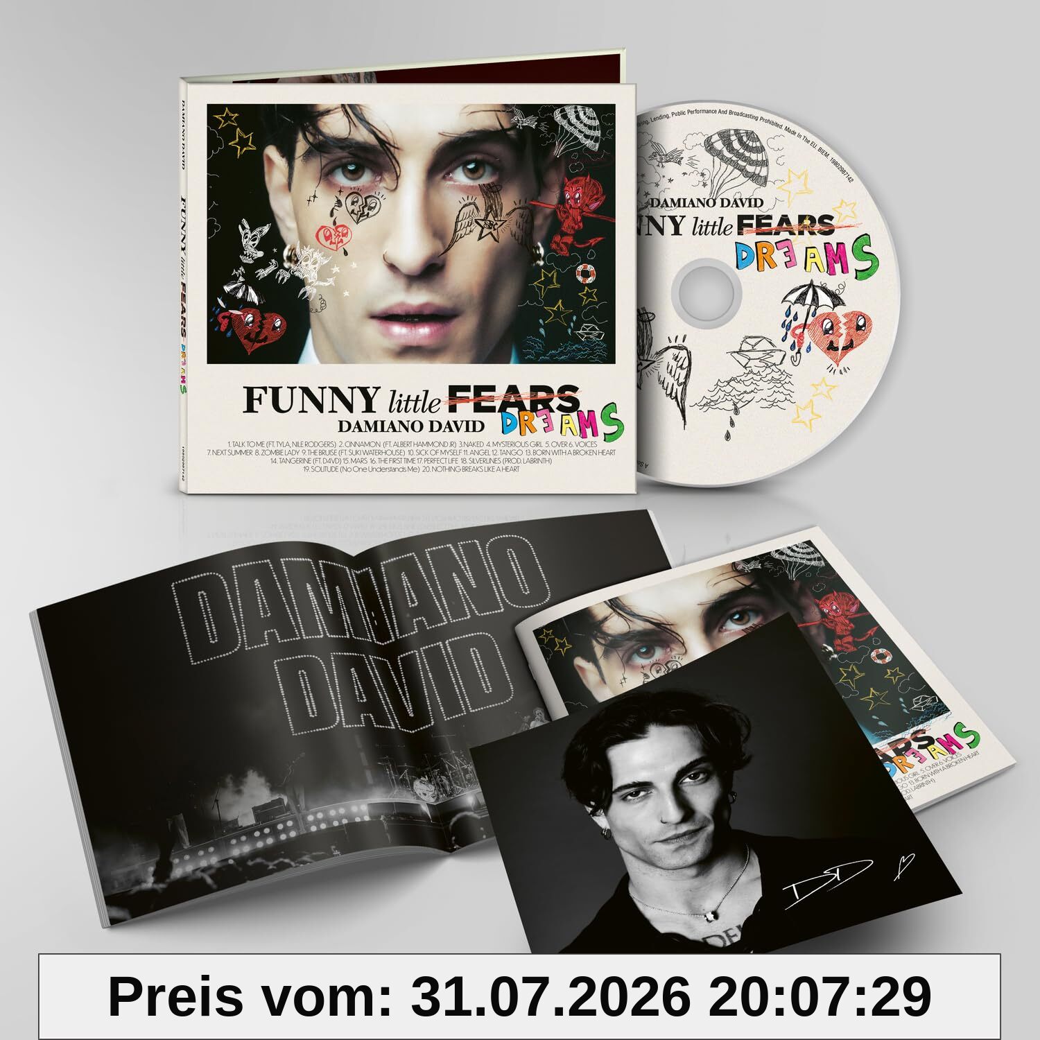 Damiano David Funny Little Fears (Dreams) (signed)