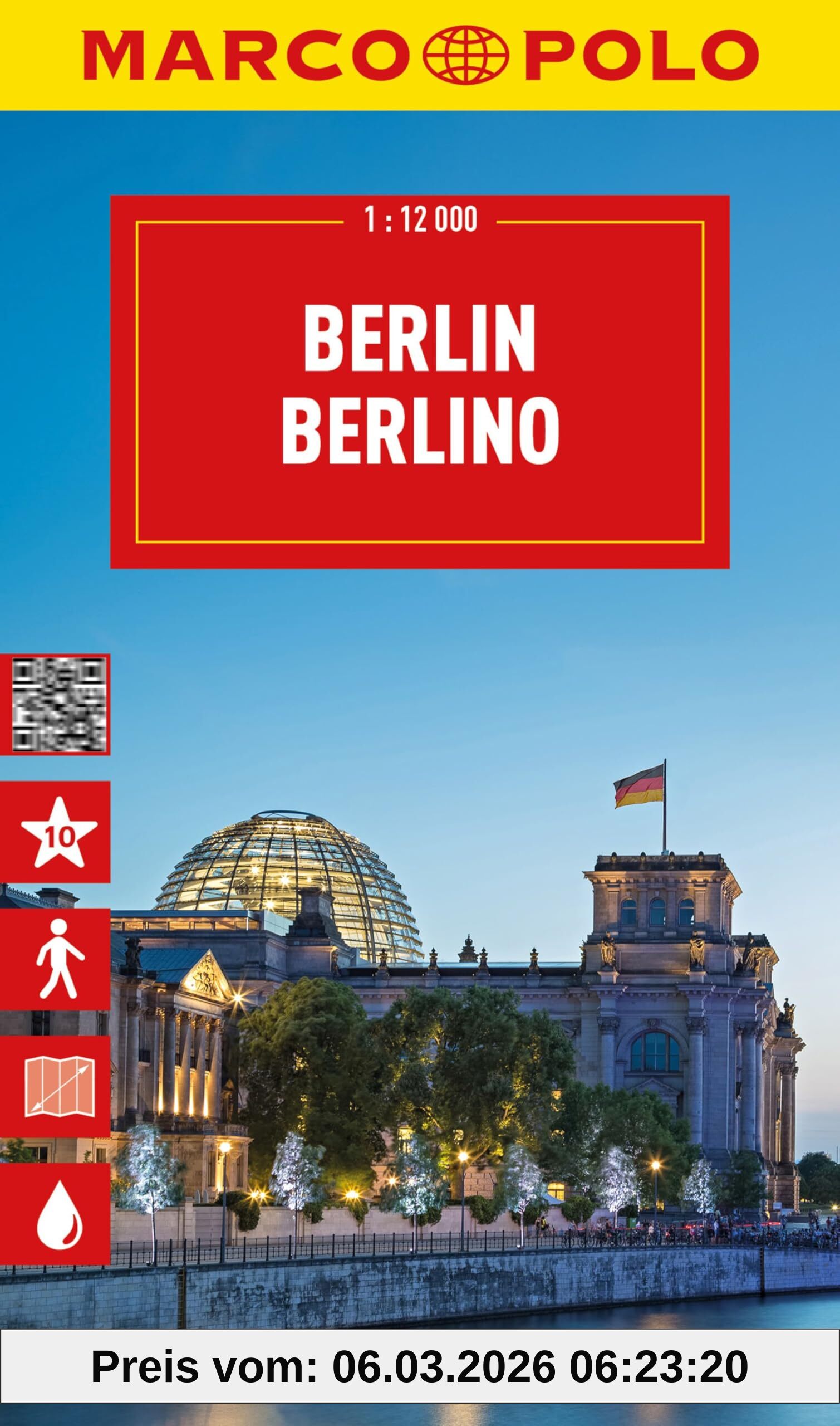 Marco Polo Verlag Marco Polo Cityplan Berlin 1, 12.000, Pocket Size, detailed Map Of Berlin