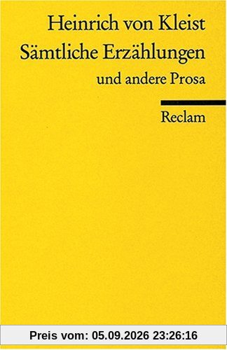 Sämtliche Erzählungen und andere Prosa