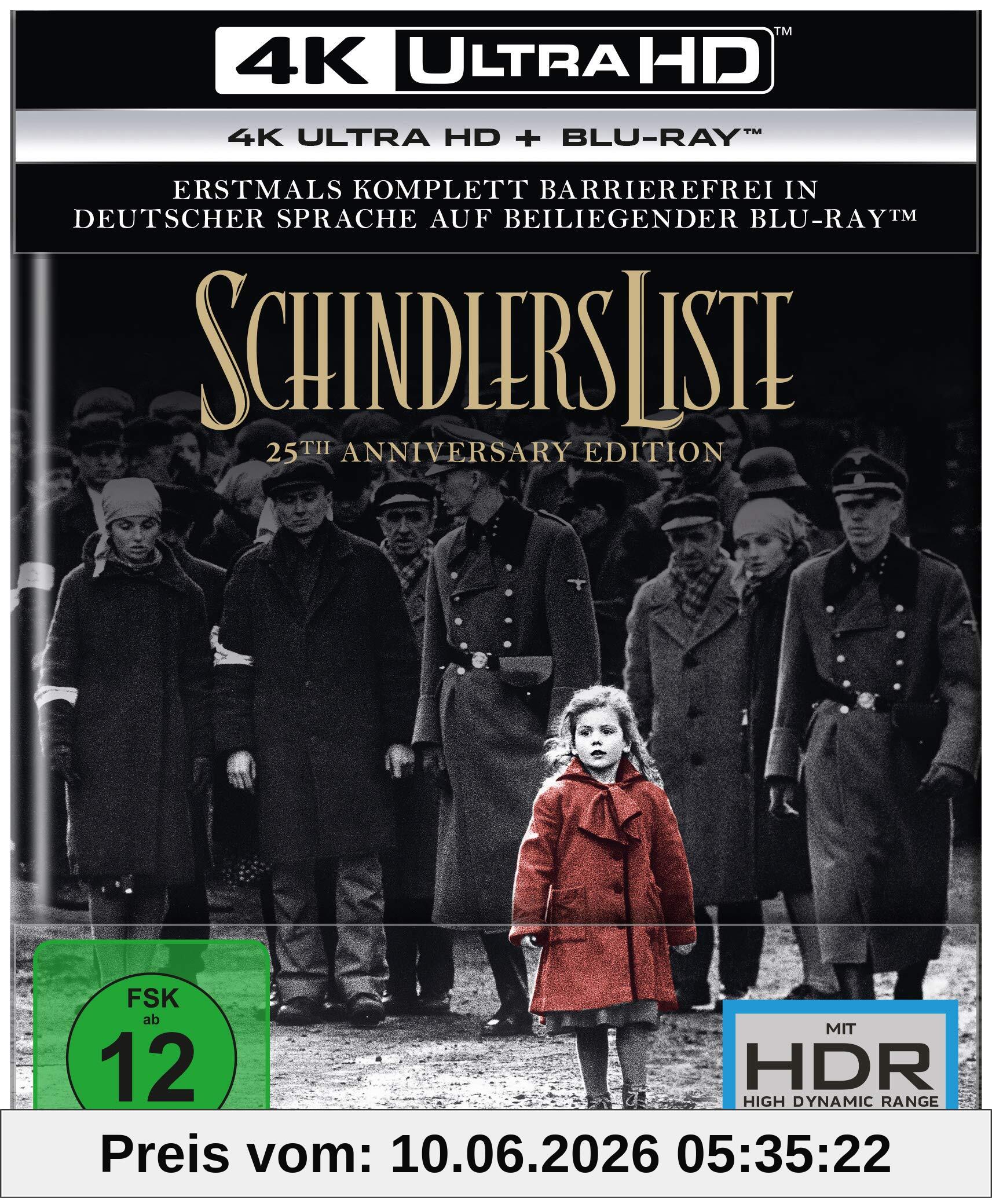 Schindlers Liste - 25th Anniversary Edition (4K Ultra HD) (+ Blu-ray 2D)
