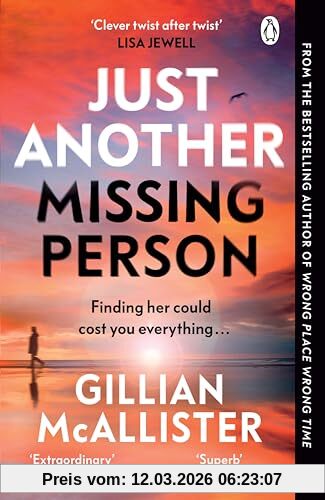 Gillian McAllister Just Another Missing Person, The Gripping New Thriller From The Sunday Times Bestselling Author