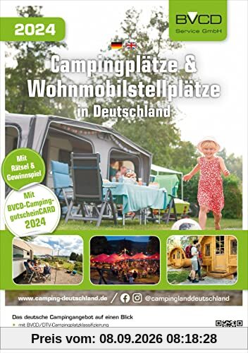 Campingplätze & Wohnmobilstellplätze in Deutschland 2024: BVCD-Campingführer