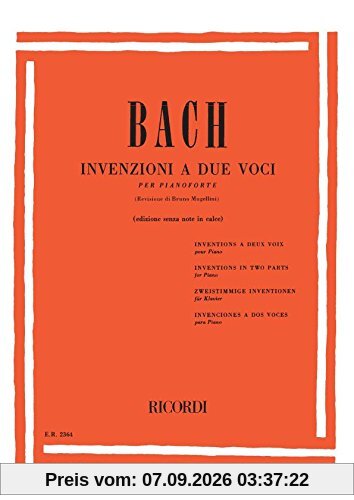 Invenzioni a Due Voci Per Pianofort