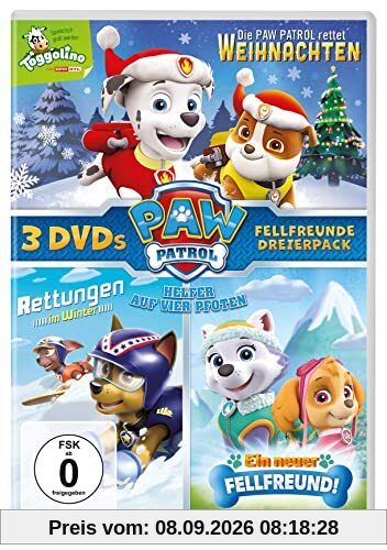 Paw Patrol: Die Paw Patrol rettet Weihnachten, Paw Patrol: Rettungen im Winter & Paw Patrol: Ein neuer Fellfreund! (DVD)