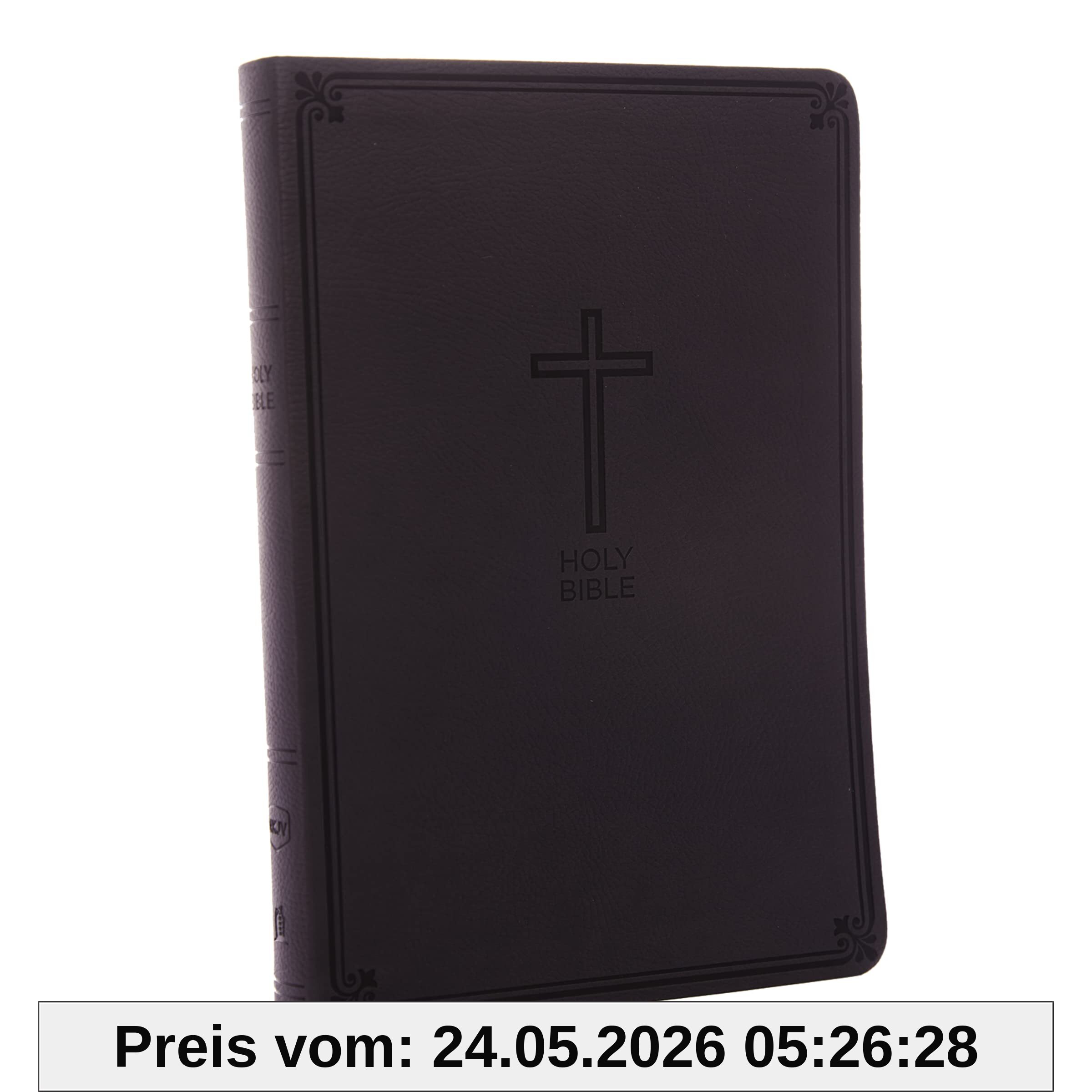 Thomas Nelson Nkjv, Value Thinline Bible, Large Print, Charcoal Leathersoft, Red Letter, Comfort Print, Holy Bible, New King James Version