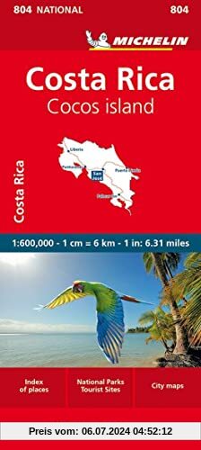 Michelin Costa Rica: Straßen- und Tourismuskarte 1:600.000 (MICHELIN Nationalkarten)