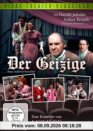 Der Geizige / Komödie von Molière mit Harald Juhnke und Volker Brandt (Pidax Theater-Klassiker)