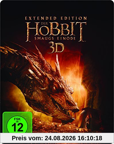 Der Hobbit: Smaugs Einöde Extended Edition 2D/3D BD Steelbook (exklusiv bei Amazon.de) [3D Blu-ray]