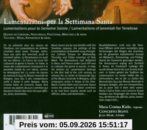 Lamentazioni Per la Settimana Santa