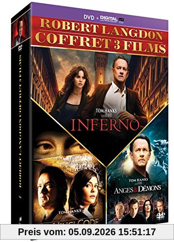 Coffret dan brown 3 films : da vinci code ; anges et démons ; inferno [FR Import]