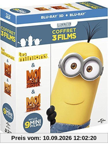 Les Minions + Moi, Moche Et Méchant 1 + Moi, Moche Et Méchant 2 [Blu-ray] [Blu-ray 3D]