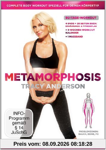 Tracy Anderson - Metamorphosis, Körpertyp: Omnizentrisch, Problemzonen: Bauch, Beine & Po [4 DVDs]