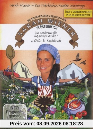 Sarah Wiener - Die kulinarischen Abenteuer der Sarah Wiener in Österreich [2 DVDs + Kochbuch]