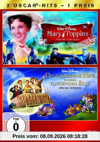 Mary Poppins / Die tollkühne Hexe in ihrem fliegenden Bett (2 DVDs)