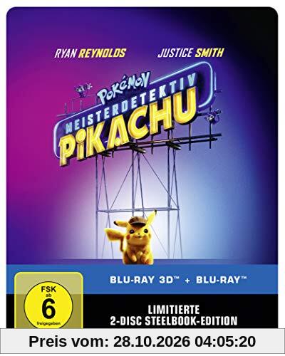 Pokémon Meisterdetektiv Pikachu 3D + 2D Steelbook (exklusiv bei amazon.de) [Blu-ray]