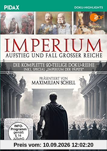 Imperium - Aufstieg und Fall großer Reiche / Die komplette 20-teilige Doku-Serie inkl. Special „Imperium der Päpste“ (Pidax Doku-Highlights) [4 DVDs]