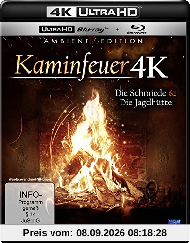Kaminfeuer - Schmiede/Jagdhütte (4K Ultra-HD) (+ Blu-ray)