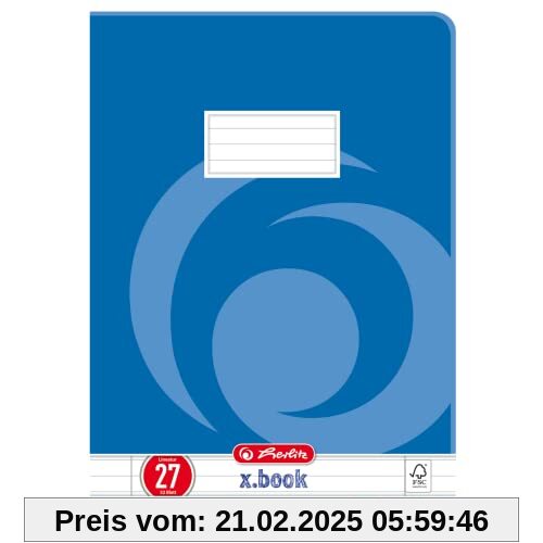 Herlitz 340273 Heft A4, 32 Blatt, Lineatur 27, FSC Mix, 20 Stück