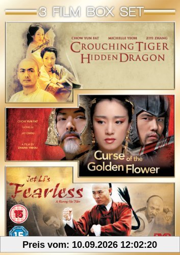 Curse of The Golden Flower / Fearless / Crouching Tiger, Hidden Dragon [3 DVDs] [UK Import]