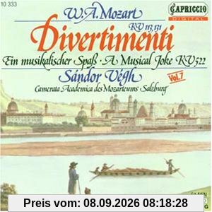 Mozart: Divertimenti KV 113, KV 131, Menuett KV 122, Ein musikalischer Spaß KV 522