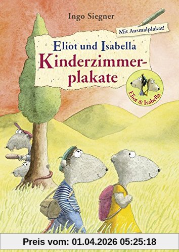 Eliot und Isabella-Kinderzimmerplakate: 4 Plakate + 1 Ausmalplakat