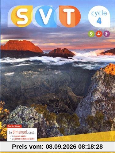 SVT, sciences de la vie et de la terre, 5e, 4e, 3e, cycle 4