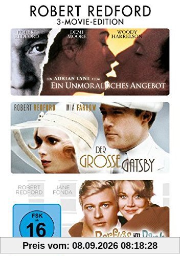 Robert Redford ( Ein unmoralisches Angebot / Der Grosse Gatsby / Barfuss im Park ) [3 DVDs]