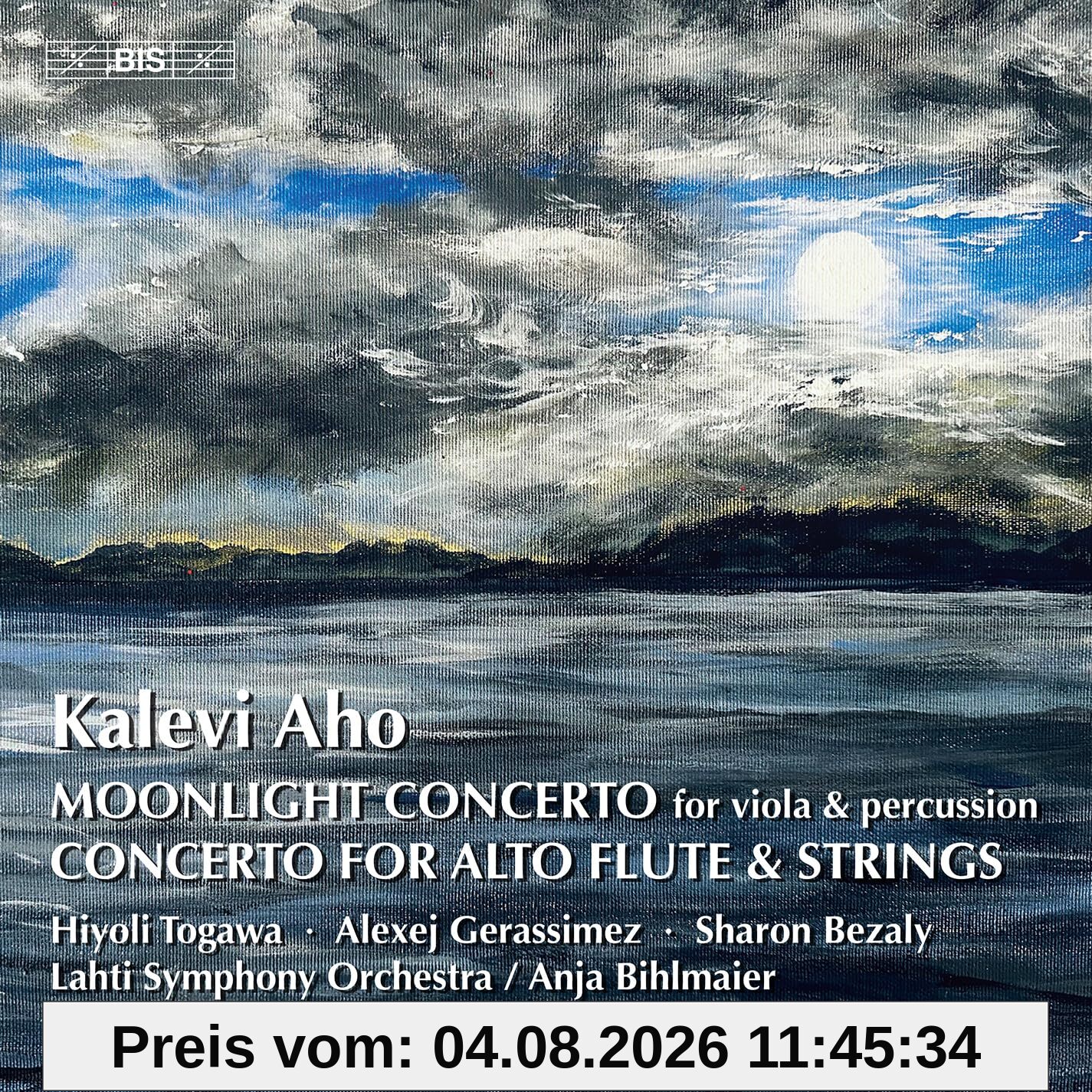 unbekannt Aho, Moonlight Concerto / Konzert Für Altflöte Und Streicher