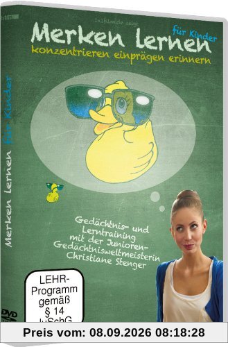 Gedächtnistraining für Kinder mit Christiane Stenger - Merken Lernen für Kinder (DVD) besser einprägen, leichter lernen, besser erinnern