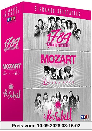 Coffret 3 grands spectacles : 1789 les amants de la bastille ; mozart l'opéra rock ; le roi soleil [FR Import]
