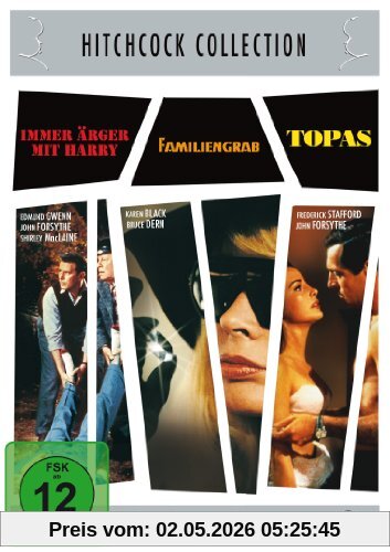Hitchcock-Collection: Immer Ärger mit Harry / Familiengrab / Topas [3 DVDs]
