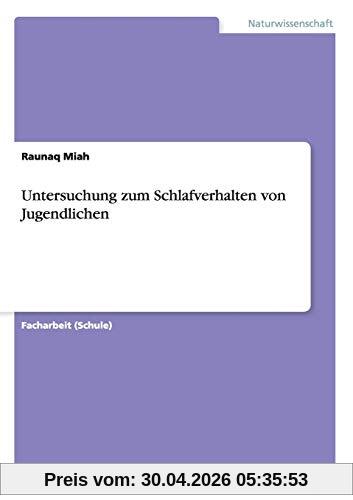 Untersuchung zum Schlafverhalten von Jugendlichen