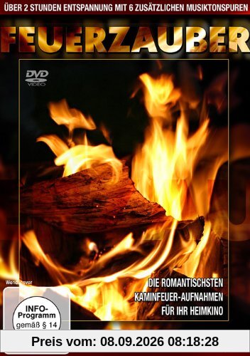 Feuerzauber , Kaminfeuer - Aufgezeichnet in modernster HD-Technik und 6 zusätzlichen Tonspuren