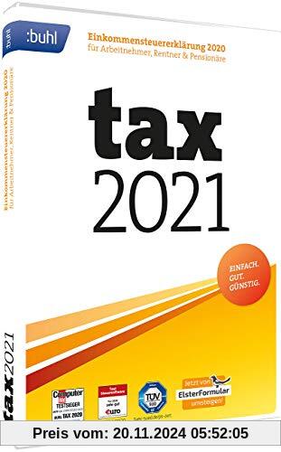 tax 2021 (DVD-Box): Einkommensteuererklärung 2020 für Arbeitnehmer, Rentner & Pensionäre. Der sichere Weg zur Steuererkl