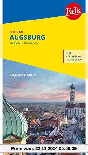 Falk Cityplan Augsburg 1:18.500