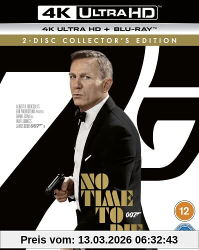 Cary Joji Fukunaga No Time To Die (James Bond) [4K Ultra-Hd] [2021] [Blu-ray] [Region Free]