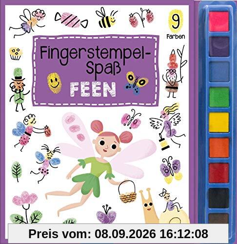 Fingerstempel-Spaß Feen: Mit 9 Stempelfarben | Kreatives Malbuch mit Stempelkissen ab 4 Jahren