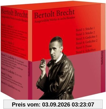 Ausgewählte Werke in sechs Bänden: Bd. 1: Stücke 1 / Bd. 2: Stücke 2 / Bd. 3 Gedichte 1. Sammlungen / Bd. 4 Gedichte 2. 1913 - 1956 / Bd. 5 Prosa 1913 ... 1914 - 1956: 6 Bände (suhrkamp taschenbuch)