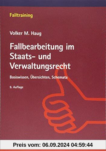 Fallbearbeitung im Staats- und Verwaltungsrecht: Basiswissen, Übersichten, Schemata (Falltraining)