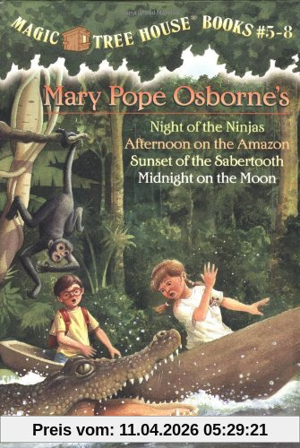 Magic Tree House Volumes 5-8 Boxed Set: Night of the Ninjas / Afternoon on the Amazon / Sunset of the Sabertooth / Midnight on the Moon