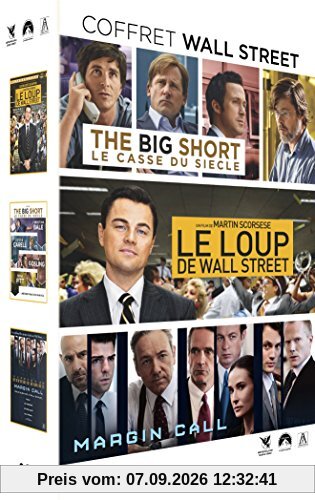 Coffret Wall Street : The Big Short + Margin Call + Le loup de Wall-Street