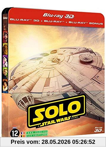 unbekannt Solo , A Star Wars Story - Steelbook 3D + 2D + Bonus [Blu-ray] [Blu-ray 3D + Blu-ray + Blu-ray Bonus - Édition Limitée Boîtier SteelBook]