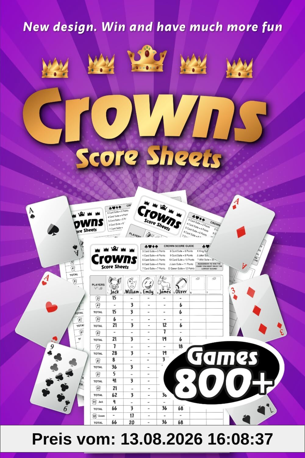 Crowns Score Sheets: Score Games for Scorekeeping, 6 x 9 Perfect Size