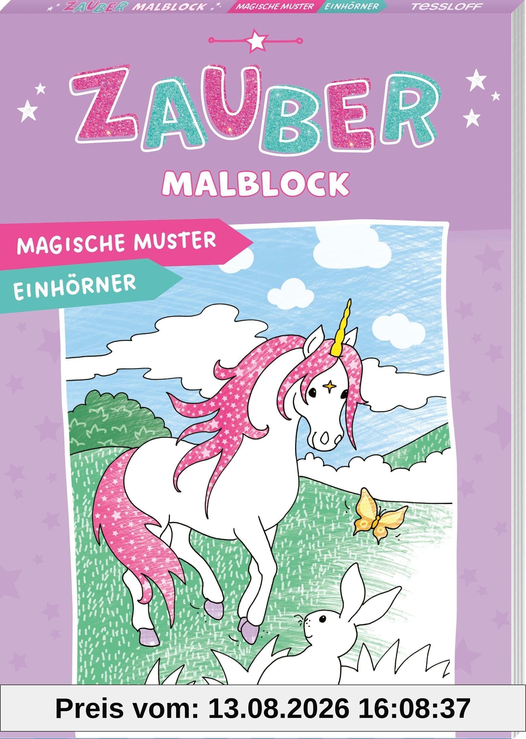 Zaubermalblock. Magische Muster. Einhörner