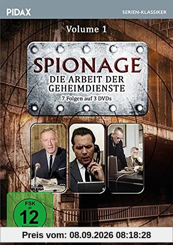 Spionage - Die Arbeit der Geheimdienste, Vol. 1 / Die ersten 7 Folgen der spannenden Krimiserie mit Starbesetzung (Pidax Serien-Klassiker) [3 DVDs]