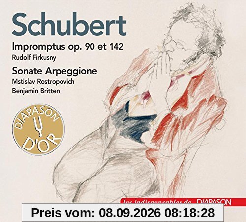 Schubert : Impromptus - Sonate Arpeggione. Firkusny, Rostropovich, Britten.