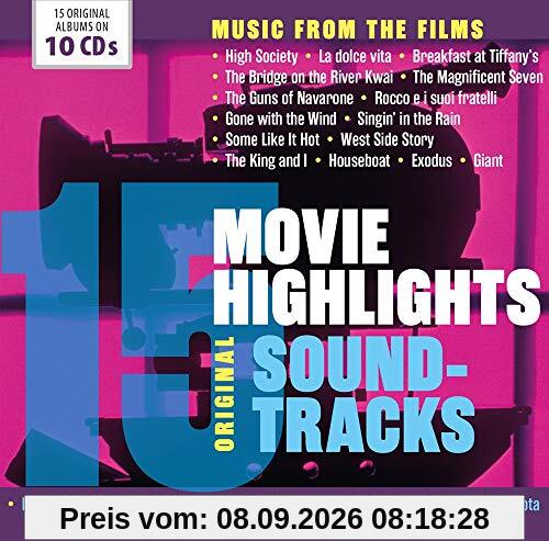 15 Movie Highlights - Original Soundtracks - Breakfast At Tiffany s, Vom Winde verweht, West Side Story, Manche Mögen s Heiß, La dolce vita, Die oberen Zehntausend, Der König und Ich