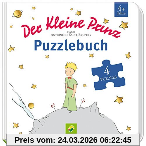 Der kleine Prinz Puzzlebuch: Mit 4 Puzzles á 12 Teilen