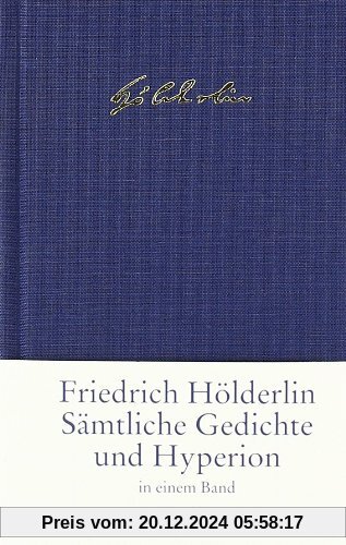 Sämtliche Gedichte und >Hyperion