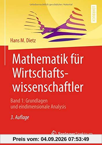 Mathematik für Wirtschaftswissenschaftler